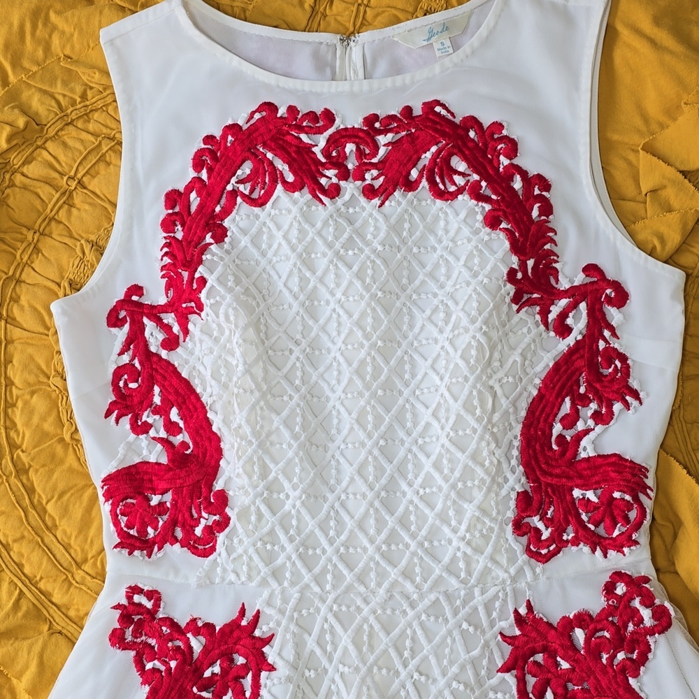 Geode Applique Midi Dress Women's Size S - Picture 4 of 17